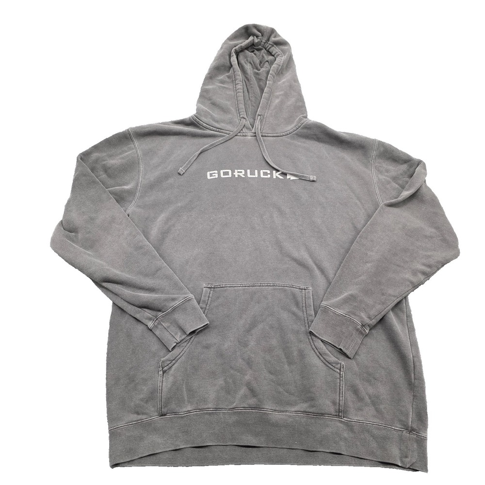 GORUCK Mens Pullover Hoodie Stonewash Grey Tri-Blend Size XL Designed In USA